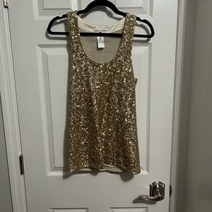 Alice and Olivia Glitter tank top Small